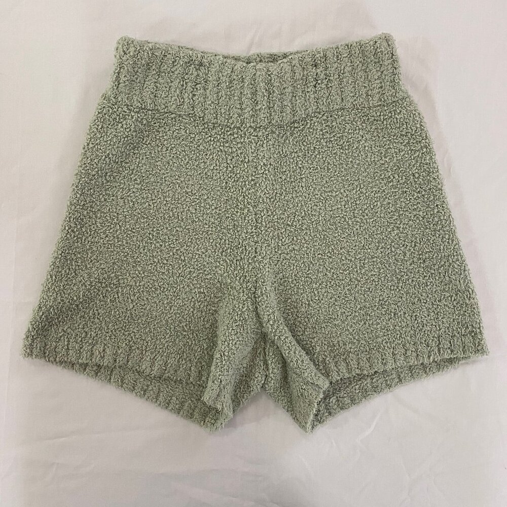 SKIMS | Cozy Boucle Knit Lounge Shorts | Size S/M | Sage/Celery Green anhumanbea